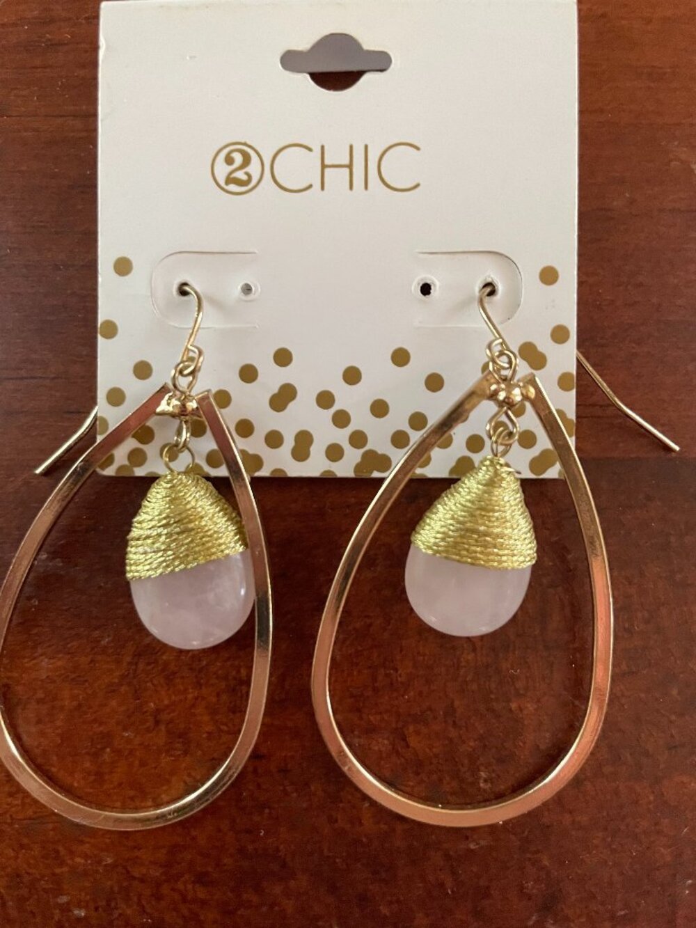 Bundle 3./ $12.  2 Chic Gold and Light Purple Dangle Earrings